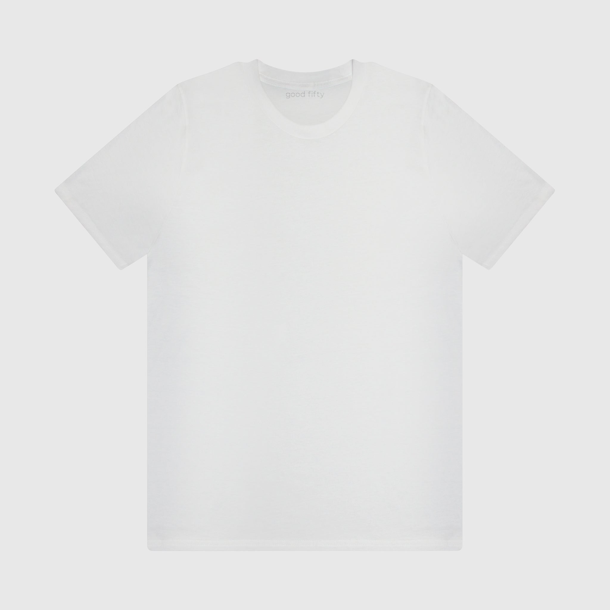 Men's 100% Organic Cotton Regular Tee in white, offering durability, comfort, and sustainability.
